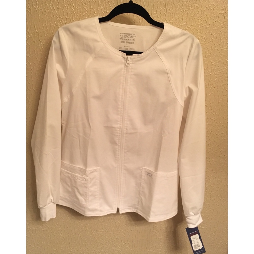 💕White Zip Up Coat NWT💕